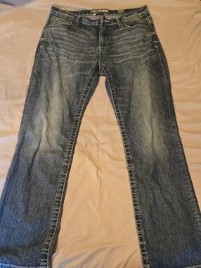 BKE Men's Faded Blue Straight Jeans